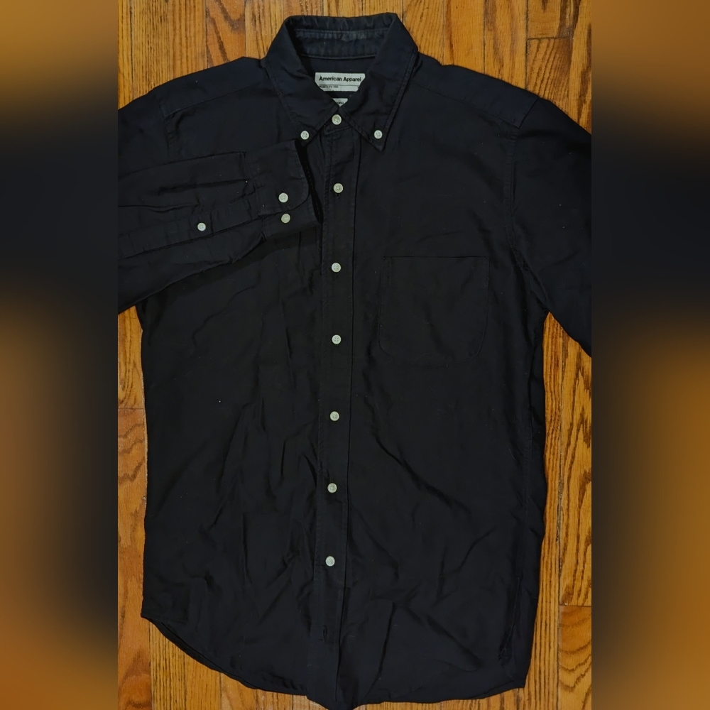 American Apparel Black Oxford Shirt